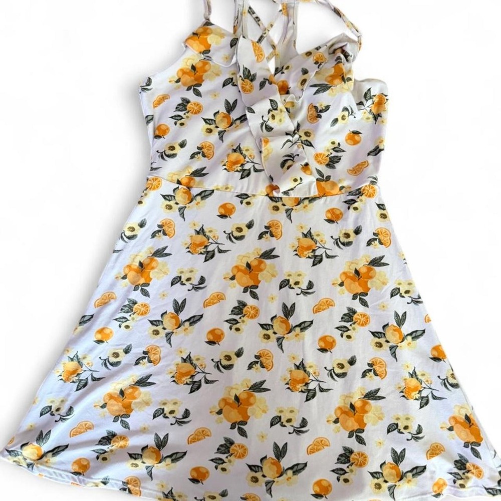 Orange & Floral Summer Dress